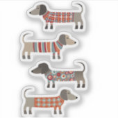 Dachshund Sause Dog Sticker (Voorkant)