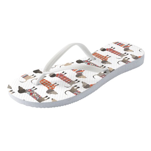 Dachshund Sause Dog Teenslippers (Schuin)