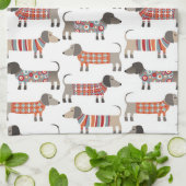 Dachshund Sause Dog Theedoek (Gevouwen)