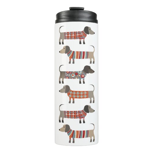Dachshund Sause Dog Thermosbeker (Voorkant)