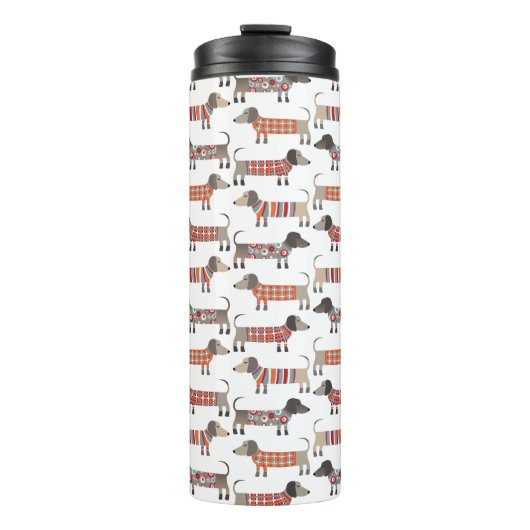 Dachshund Sause Dog Thermosbeker (Voorkant)