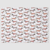 Dachshund Sause Dog Tissuepapier (Voorkant)