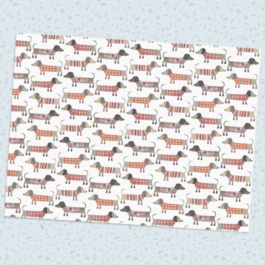 Dachshund Sause Dog Tissuepapier