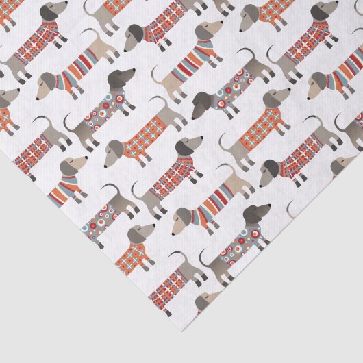 Dachshund Sause Dog Tissuepapier (Detail)