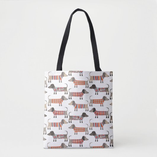 Dachshund Sause Dog Tote Bag (Voorkant)