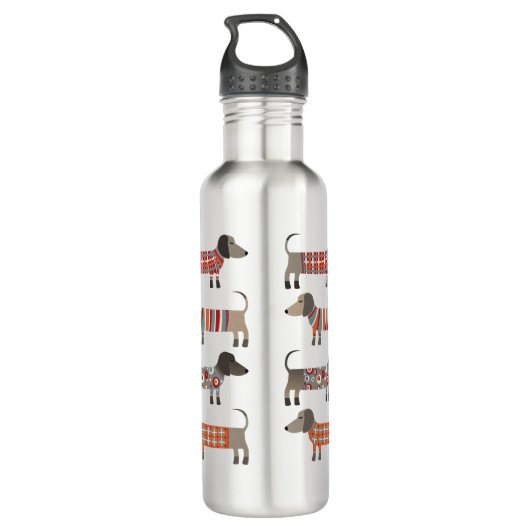 Dachshund Sause Dog Waterfles (Achterkant)