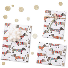 Dachshund Sause Dog Wrapping Paper Sheets