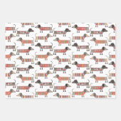 Dachshund Sause Dog Wrapping Paper Sheets (Voorkant)