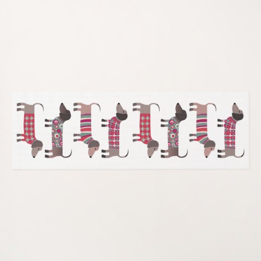 Dachshund Sause Dog Yogamat (Achterkant (horizontaal))