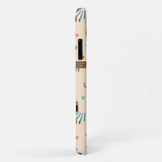 Dachshund Sause Wiener Dog Patroon Case-Mate iPhone Case (Achterkant/rechts)