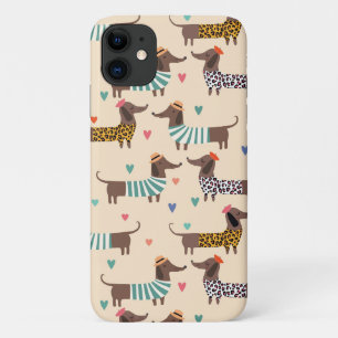 Dachshund Sause Wiener Dog Patroon Case-Mate iPhone Case