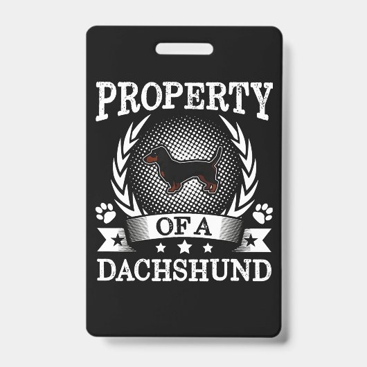 Dachshund Schattige Hond Badge (Voorzijde)
