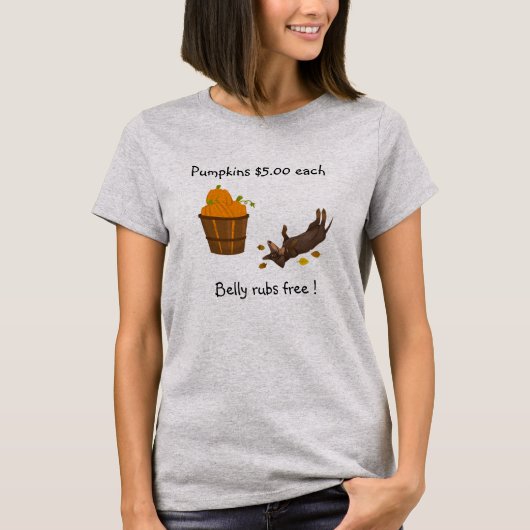 Dachshund Shirt Herfst Autumn Pumpkin Wiener Dog (Voorkant)