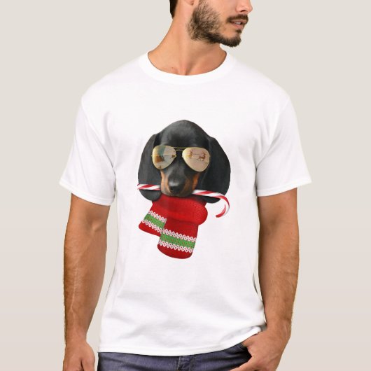 Dachshund shirt Schattige kerstcadeau Hondenliefhe (Voorkant)