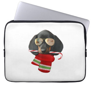 Dachshund shirt Schattige kerstcadeau Hondenliefhe Laptop Sleeve