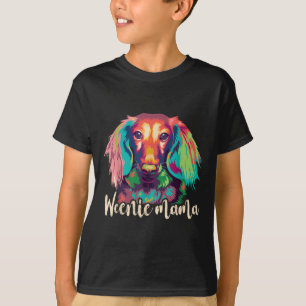 Dachshund-shirt Vrouwen Weenie Mama Weiner Hond Mo T-shirt