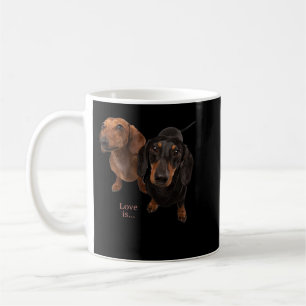 Dachshund Shirt Weiner Dog Mam Dad Love Doxie Pupp Koffiemok