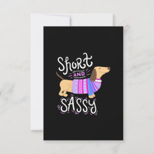Dachshund Short en Sassy Bedankkaart