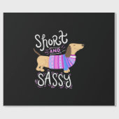 Dachshund Short en Sassy Cadeaupapier (Vlak)