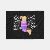 Dachshund Short en Sassy Fleece Deken (Voorkant (Horizontaal))