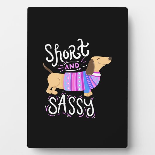 Dachshund Short en Sassy Fotoplaat (voorkant)