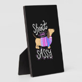Dachshund Short en Sassy Fotoplaat (Zijkant)
