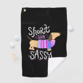 Dachshund Short en Sassy Golfhanddoek (Insitu)