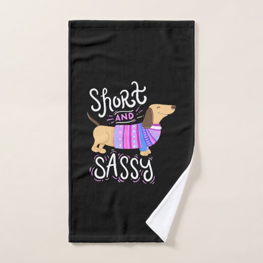 Dachshund Short en Sassy Handdoek (Handdoek)