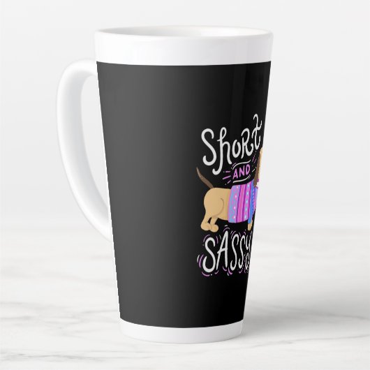 Dachshund Short en Sassy Latte Mok (Linkerhoek)