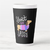 Dachshund Short en Sassy Latte Mok (Voorkant)