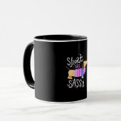 Dachshund Short en Sassy Mok (Voorkant links)