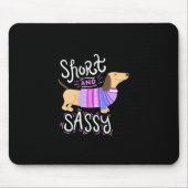 Dachshund Short en Sassy Muismat (Voorkant)