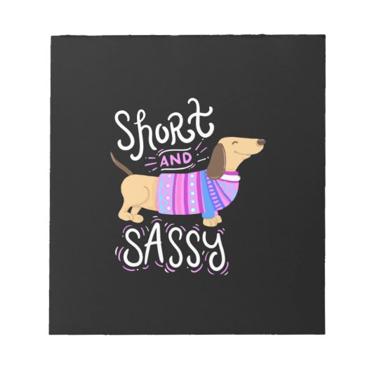 Dachshund Short en Sassy Notitieblok (Voorkant)