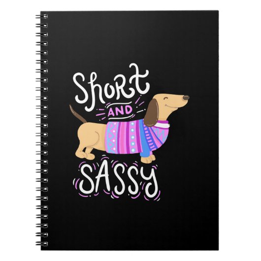 Dachshund Short en Sassy Notitieboek (Voorkant)