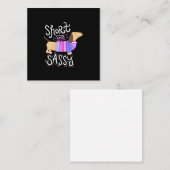 Dachshund Short en Sassy Notitiekaartje (Voorkant / Achterkant)