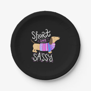 Dachshund Short en Sassy Papieren Bordje