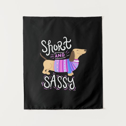 Dachshund Short en Sassy Wandkleed (Voorkant)