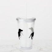 Dachshund Short Hair - Silhouette 1 Acryl Drinkbeker (Rechts)