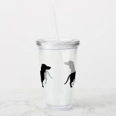 Dachshund Short Hair - Silhouette 1 Acryl Drinkbeker (Links)