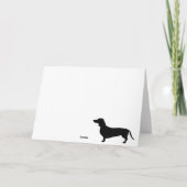 Dachshund Short Hair - Silhouette 1 Bedankkaart (Achterkant)