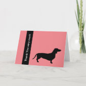 Dachshund Short Hair - Silhouette 1 Bedankkaart (Voorkant)