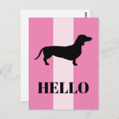 Dachshund Short Hair - Silhouette 1 Briefkaart (Voorkant / Achterkant)