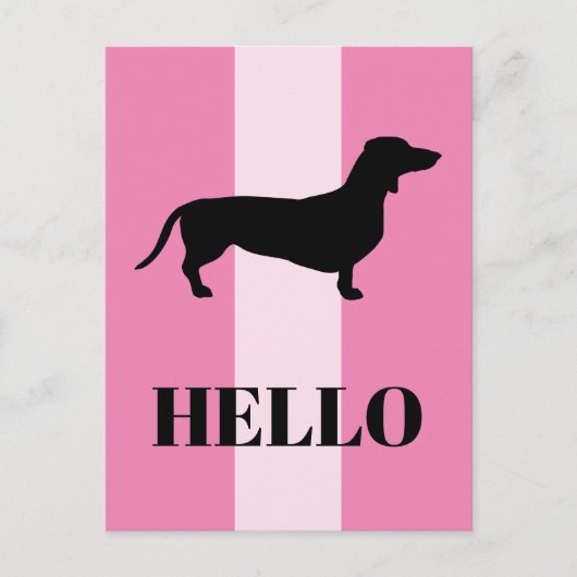 Dachshund Short Hair - Silhouette 1 Briefkaart (Voorkant)
