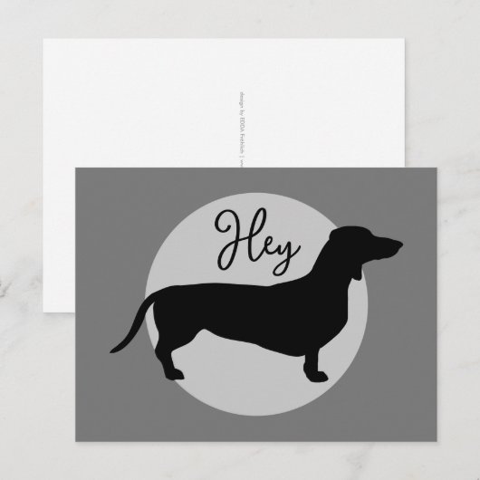 Dachshund Short Hair - Silhouette 1 Briefkaart (Voorkant / Achterkant)