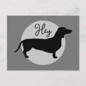 Dachshund Short Hair - Silhouette 1 Briefkaart (Voorkant)