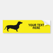 Dachshund Short Hair - Silhouette 1 Bumpersticker (Voorkant)