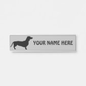 Dachshund Short Hair - Silhouette 1 Deurbordje (Voorkant)