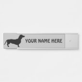 Dachshund Short Hair - Silhouette 1 Deurbordje (Voorkant)