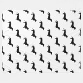 Dachshund Short Hair - Silhouette 1 Fleece Deken (Voorkant (Horizontaal))