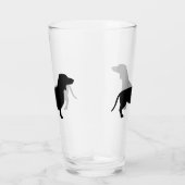 Dachshund Short Hair - Silhouette 1 Glas (Rechts)